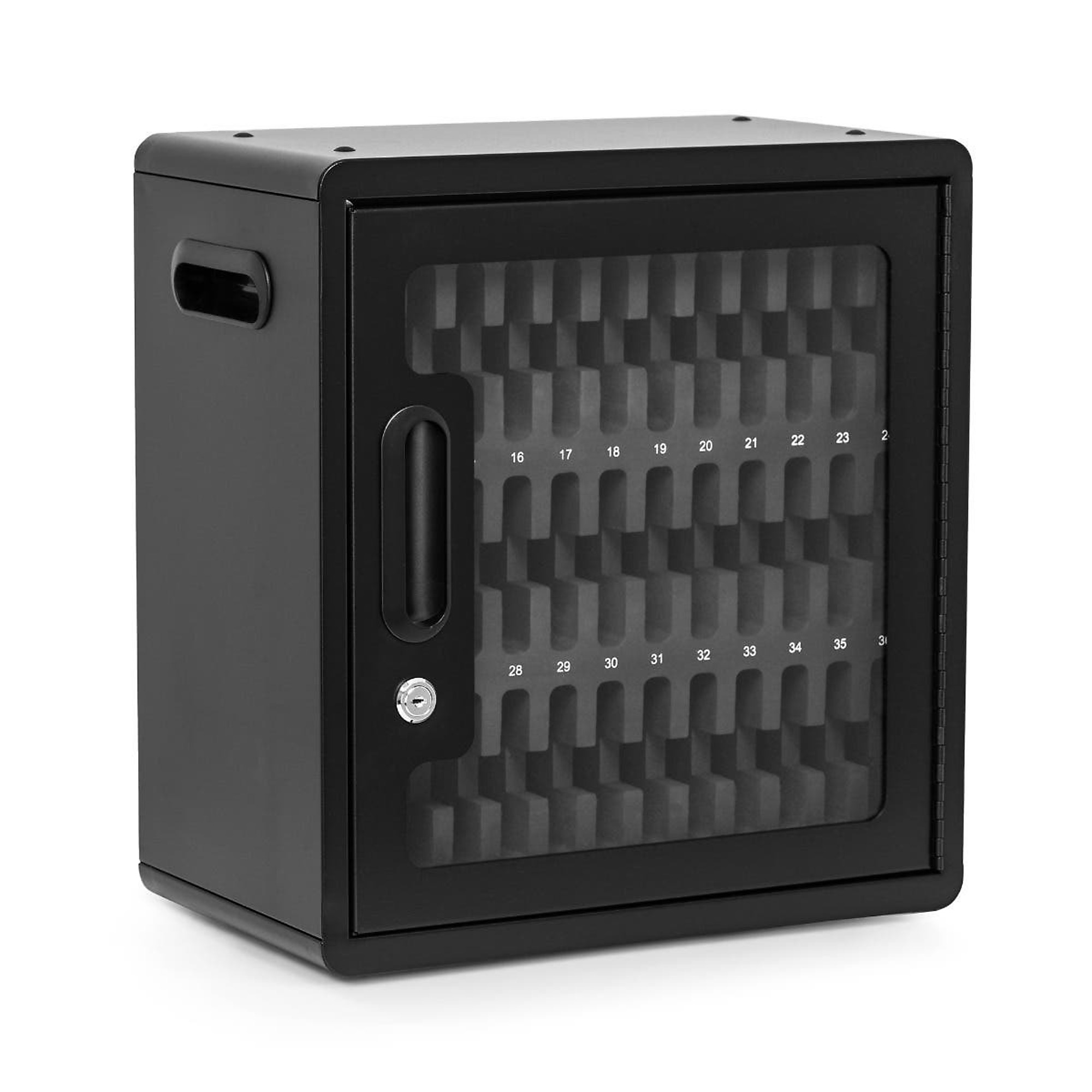 Luxor CellGuard Cell Phone Storage Cabinet — 32 Slots, Powder-Coated Steel, Locking Door, Model# CHZZ001